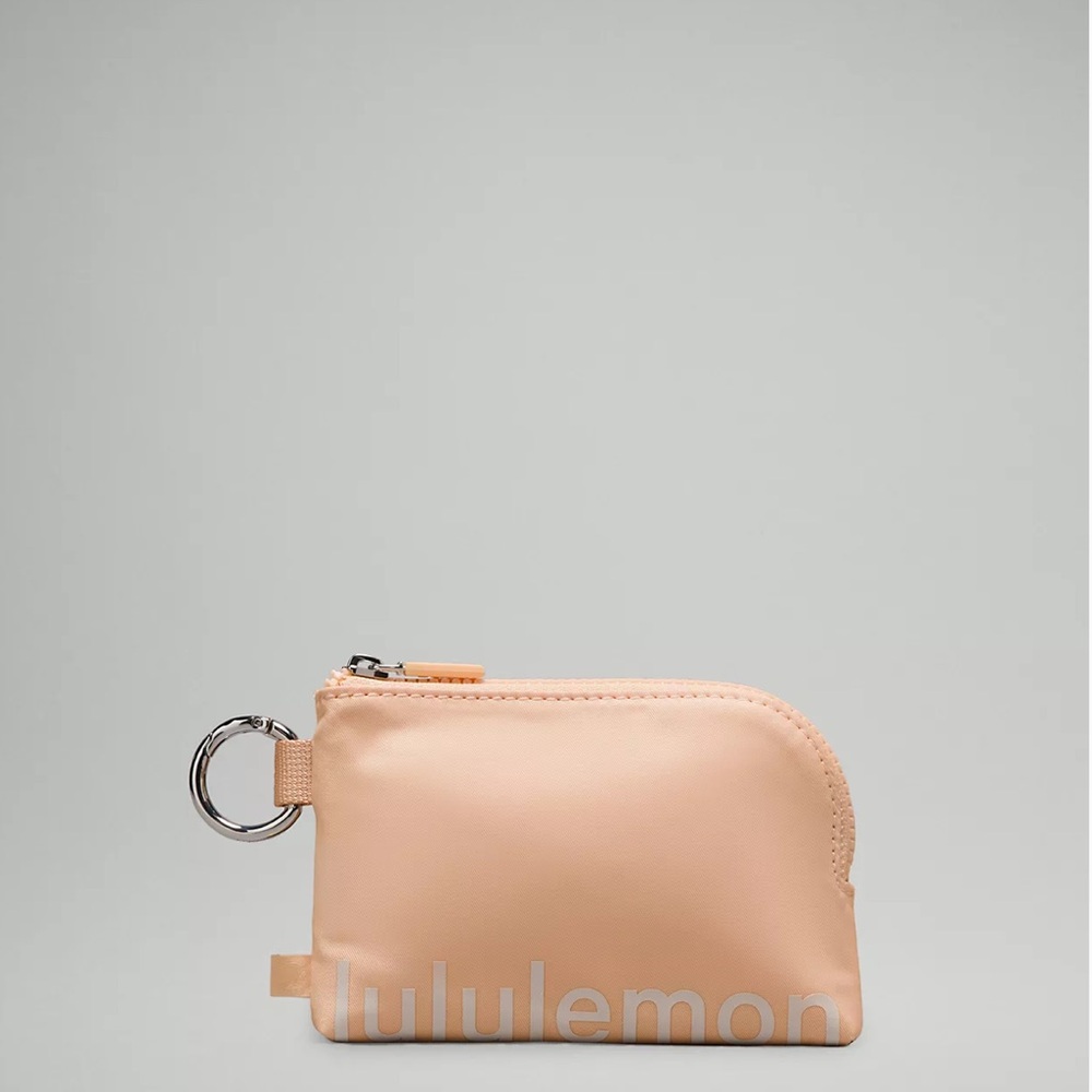 Lululemon Clippable Card Pouch- Peach Bellini